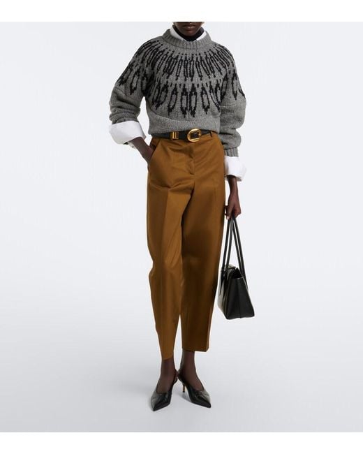 Altuzarra Green Bix Cotton Tapered Pants