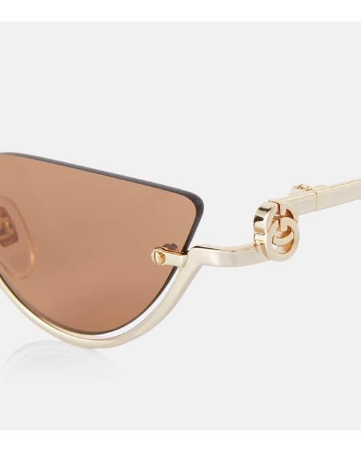 Gucci Double G Cat-Eye Sunglasses in White | Lyst Canada