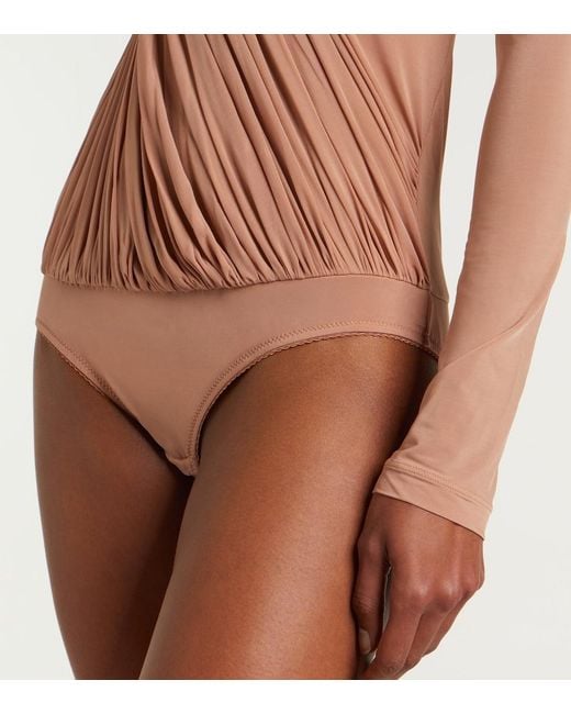 Stella McCartney Pink Draped Bodysuit