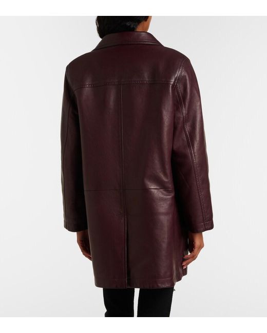 Chloé Red Leather Coat