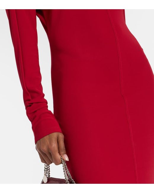 Stella McCartney Red Midikleid Aus Crepe-Jersey