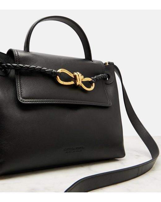 Bottega Veneta Black Tote Bag Ciao Ciao Knot Small Aus Leder