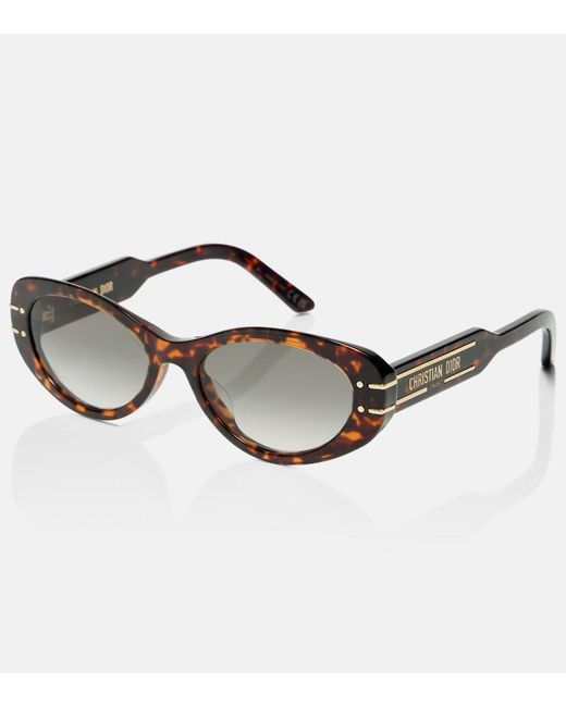 Dior Brown Diorsignature B8U Oval Sunglasses