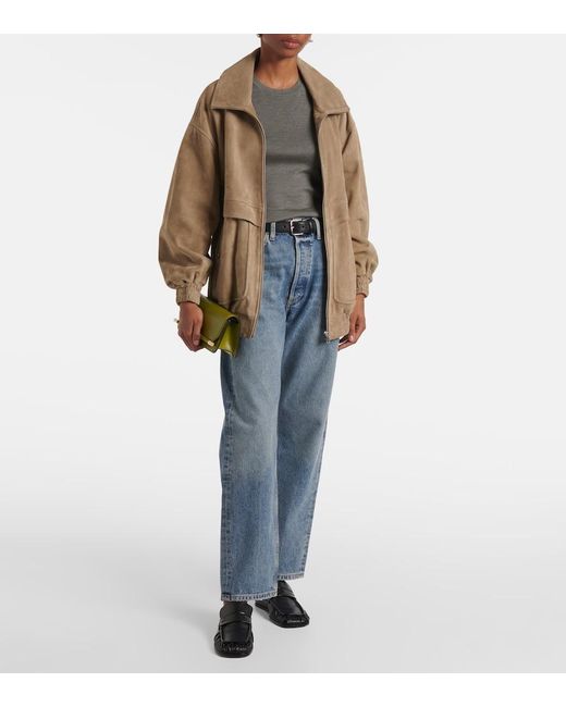 Agolde Blue 90S Mid-Rise Straight Jeans