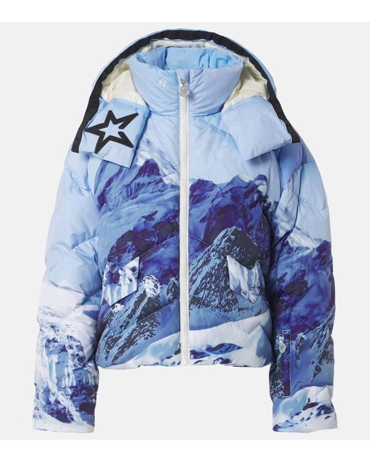 Perfect Moment Blue Mountain Printed Down Jacket