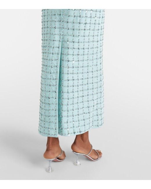 Jonathan Simkhai Blue Sequined Maxi Dress