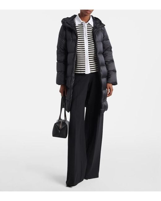Max Mara Black Belted Quilted Down Coat