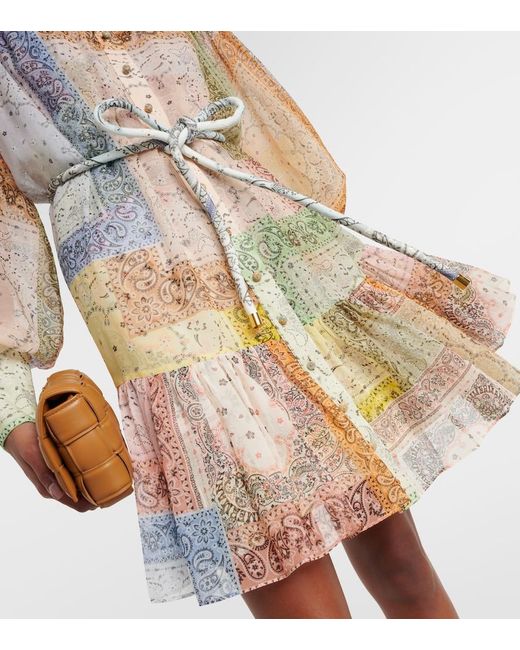 Zimmermann Multicolor Matchmaker Bandana Patch-print Minidress