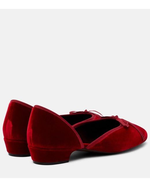Herbert Levine Red 24/7 Velvet Ballet Flats