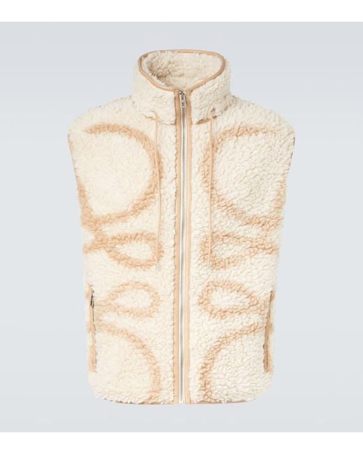 Loewe Natural Anagram Fleece Jacquard Vest for men