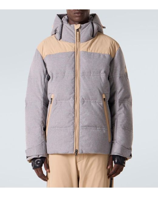 Bogner Gray Wali Hooded Down Ski Jacket for men