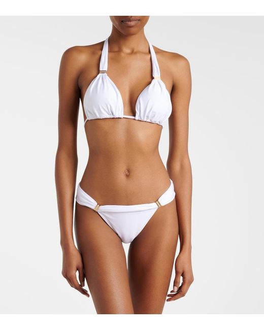 ViX White Solid Bikini Top