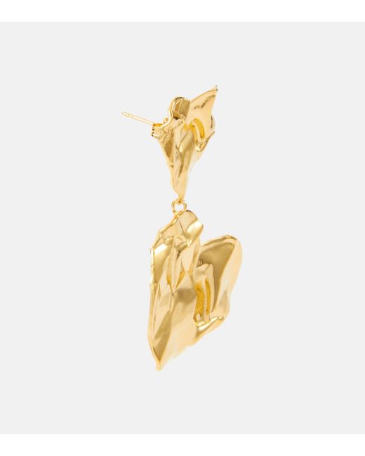 Oscar de la Renta Metallic Stacked Earrings