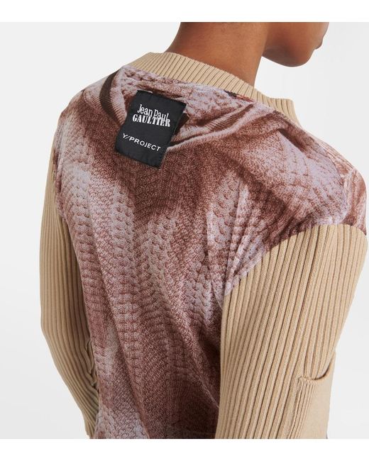 Y. Project Natural X Jean Paul Gaultier Trompe L'Oeil Top