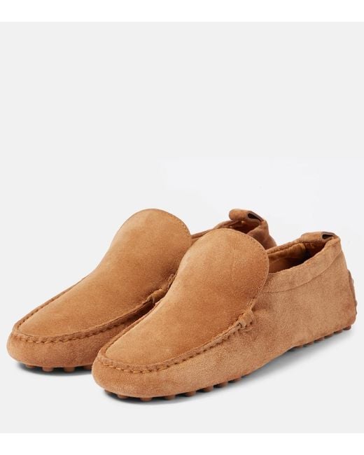 Tod's Brown Gommino Suede Driving Shoes