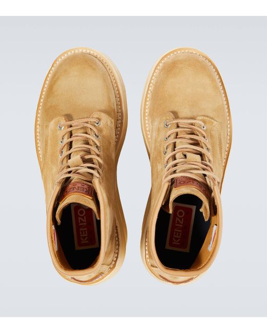 KENZO Natural Yama Suede Desert Boots for men