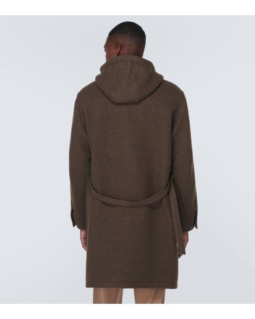 Auralee Brown Alpaca And Wool Coat for men