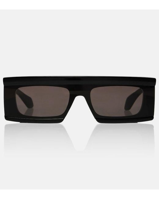 Alaïa Black Logo Flat-Top Sunglasses