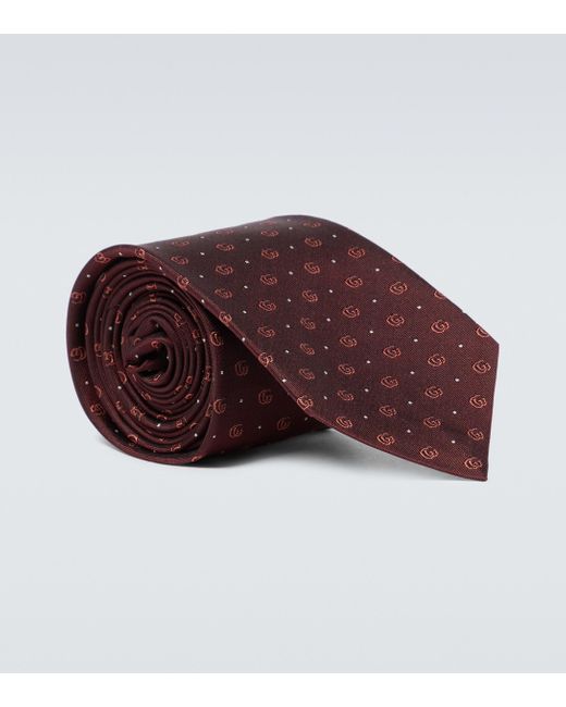 Gucci Silk GG Jacquard Tie in Blue for Men Lyst