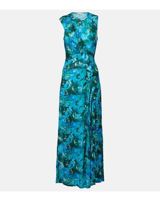 Vestido Largo Elise De Jersey Estampado Ulla Johnson de color Blue