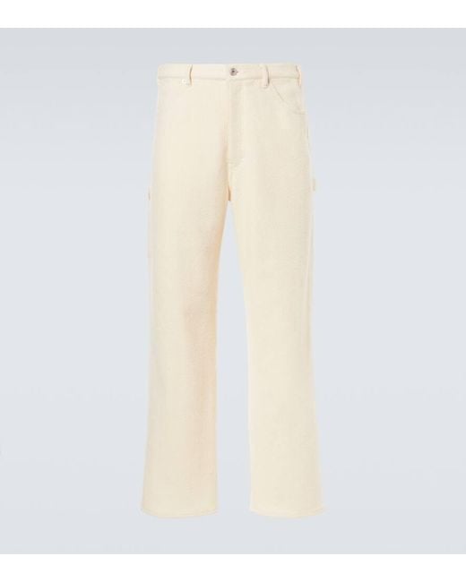 Auralee Natural Wool Tweed Wide-Leg Pants for men