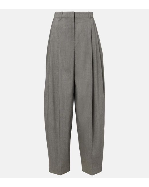 Jacquemus Gray Weite Hose Aus Wolle