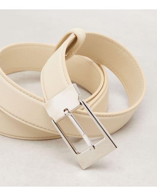 The Row Natural Jewel Leather Belt