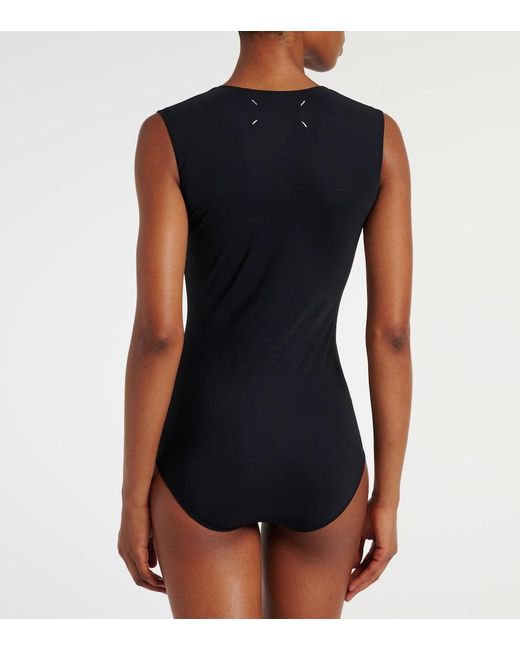 Maison Margiela Black Sleeveless Stretch-Jersey Bodysuit