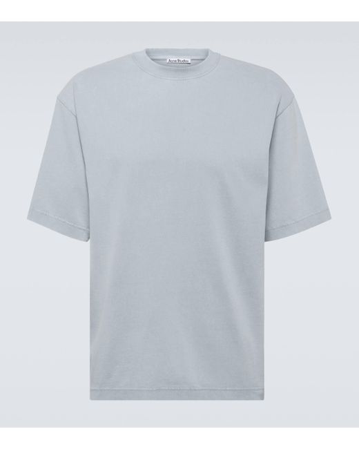 Acne White Cotton Jersey T-shirt for men