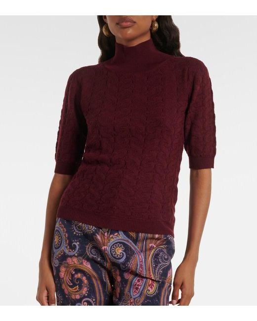 Etro Red Wool Sweater