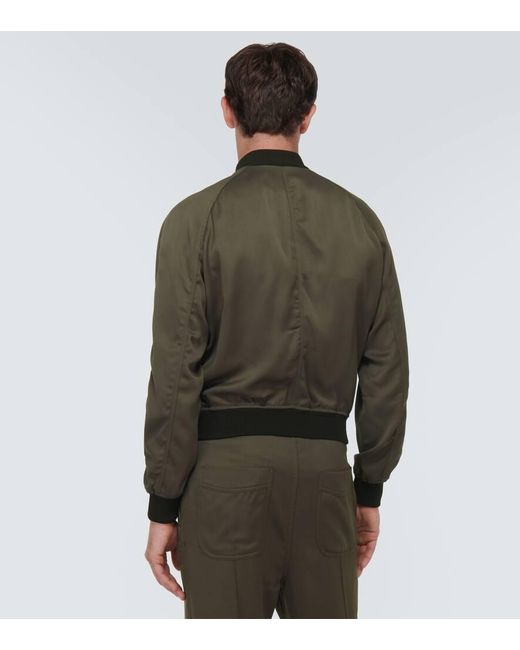 Tom Ford Green Zip-up Bomber Jacket for men