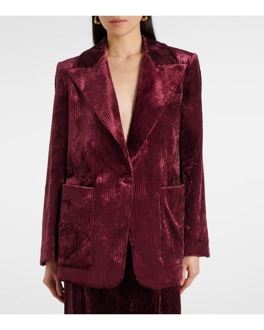 Dorothee Schumacher Red Oversized Corduroy Blazer