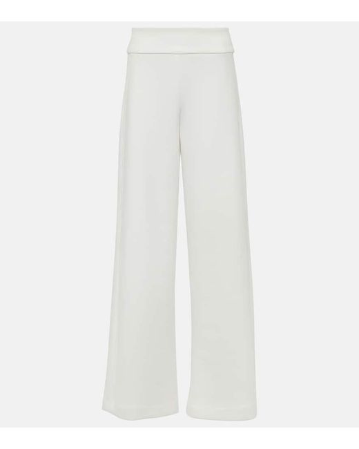 Pantalones rectos Levante de jersey Max Mara de color White