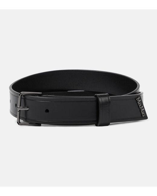 Cinturon de piel Max Mara de color Black