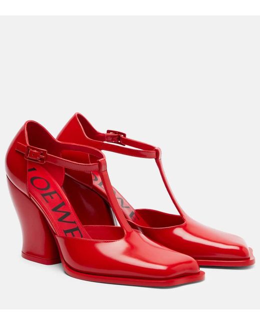 Loewe Red Onda 90 Leather Pumps
