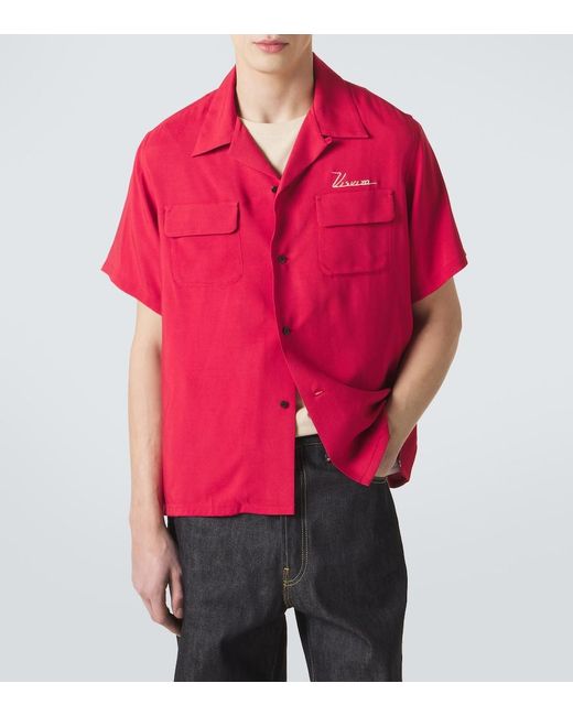 Visvim Pink Judd Canvas Bowling Shirt for men