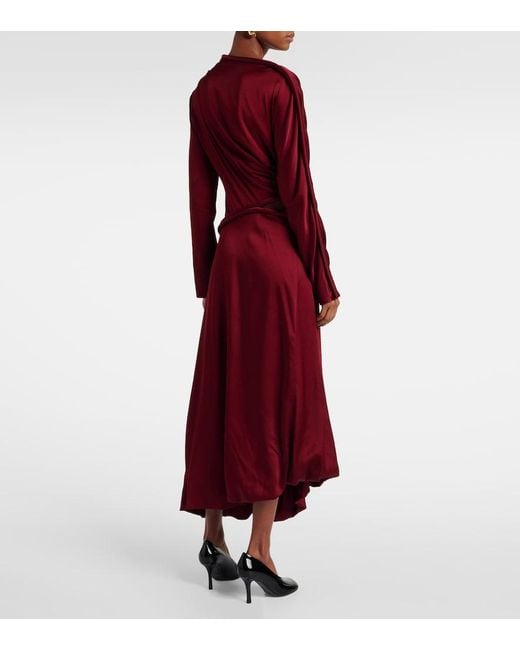 Victoria Beckham Red Midi Dress