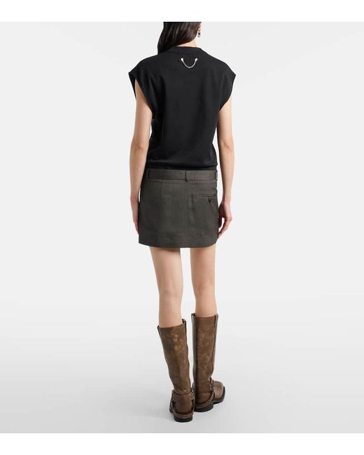 Acne Black Cotton Minidress