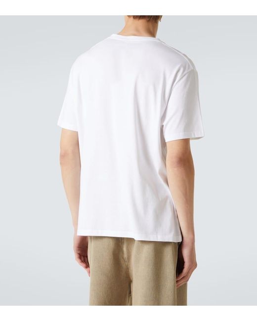 Loewe White Anagram Cotton Jersey T-Shirt for men