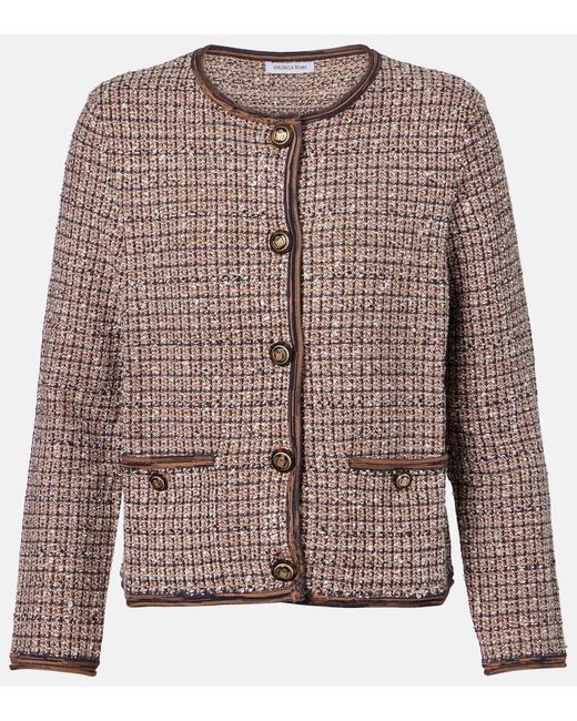 Veronica Beard Brown Brisa Tweed Jacket