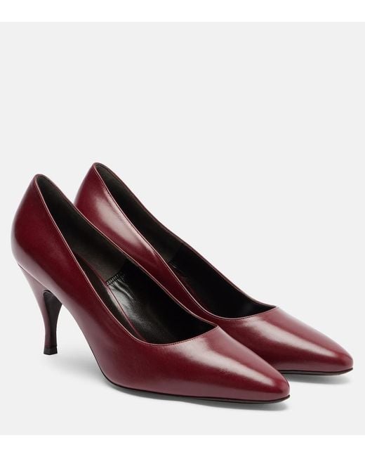 Herbert Levine Red Pure And Simple Leather Pumps