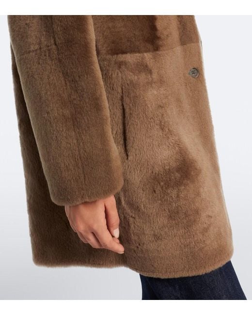 Ralph Lauren Brown Shearling Coat