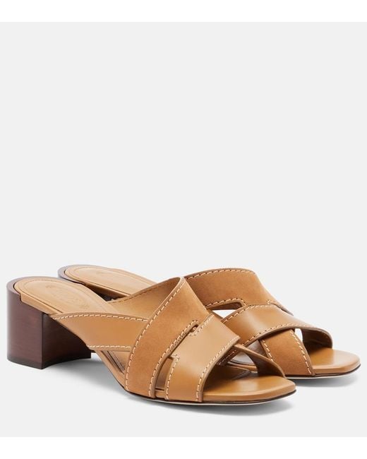 Tod's Brown Leather Sandals