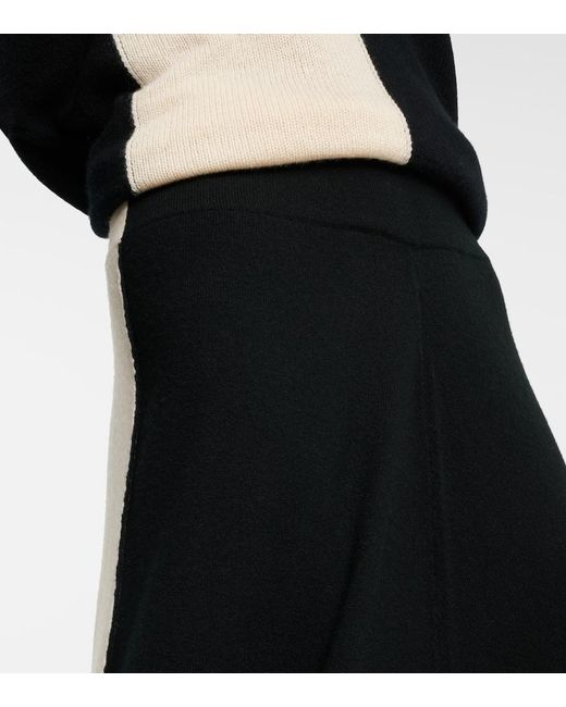 Jardin Des Orangers Black Wool And Cashmere Maxi Skirt