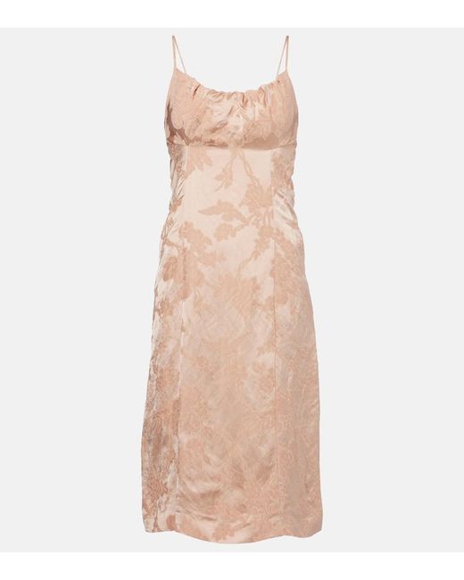 Robe En Jacquard A Fleurs Dries Van Noten en coloris Natural