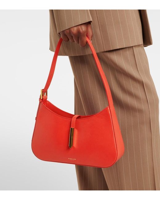 DeMellier London Red Tokyo Leather Shoulder Bag