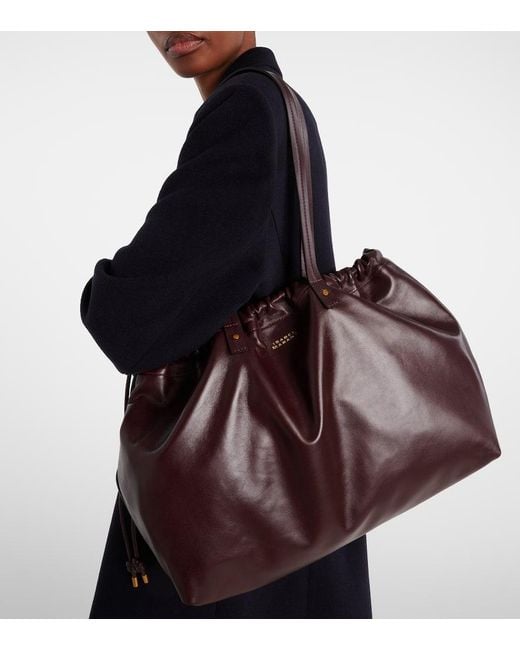 Isabel Marant Black Silven Large Leather Shoulder Bag