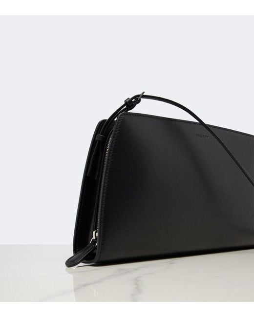 The Row Black Dalia Leather Shoulder Bag