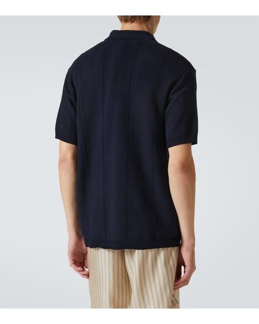 Orlebar Brown Blue Tiernan Cotton Polo Shirt for men