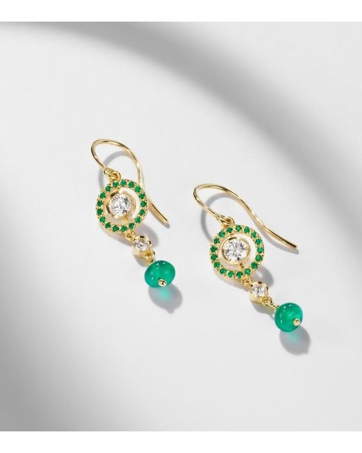 Ileana Makri White Orbit 18Kt Drop Earrings With Gemstones